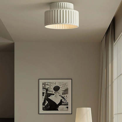 Nordic Painted Ribbed Resin 1-Light Ceiling Light