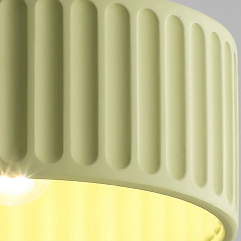 Nordic Painted Ribbed Resin 1-Light Ceiling Light