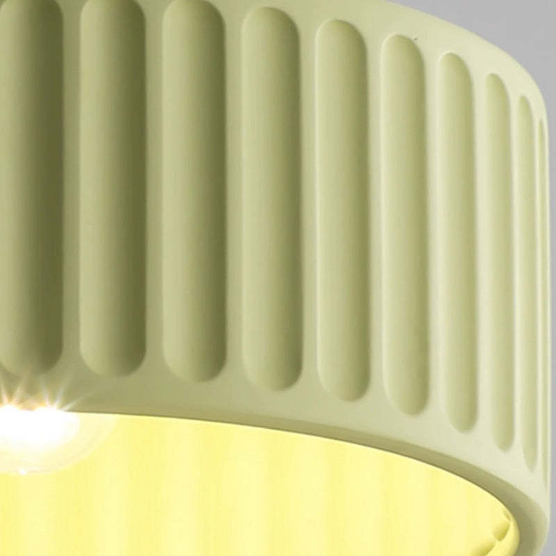 Nordic Painted Ribbed Resin 1-Light Ceiling Light