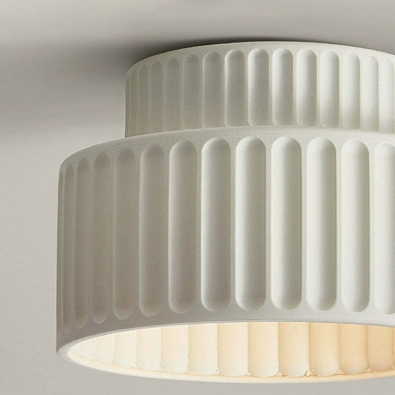 Nordic Painted Ribbed Resin 1-Light Ceiling Light