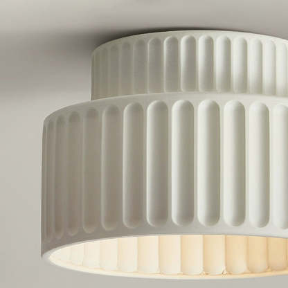 Nordic Painted Ribbed Resin 1-Light Ceiling Light