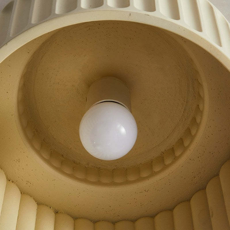 Nordic Painted Ribbed Resin 1-Light Ceiling Light