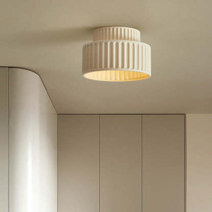 Nordic Painted Ribbed Resin 1-Light Ceiling Light