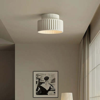 Nordic Painted Ribbed Resin 1-Light Ceiling Light