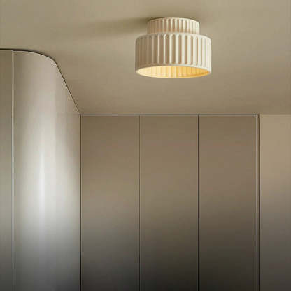 Nordic Painted Ribbed Resin 1-Light Ceiling Light