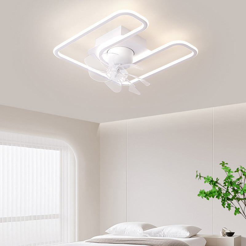 Contemporary Silicone Mount Ceiling Fan Light