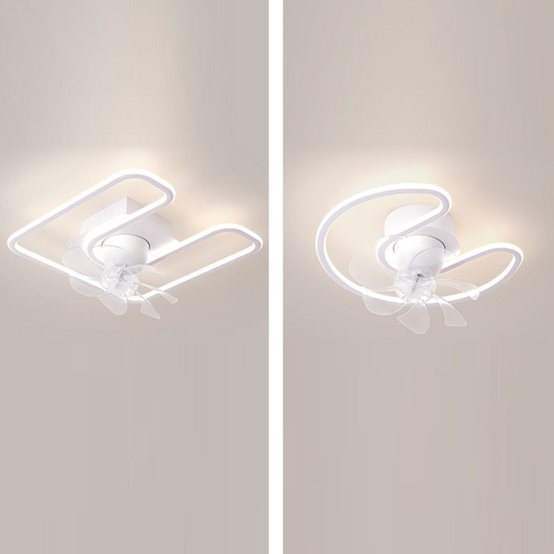 Contemporary Silicone Mount Ceiling Fan Light