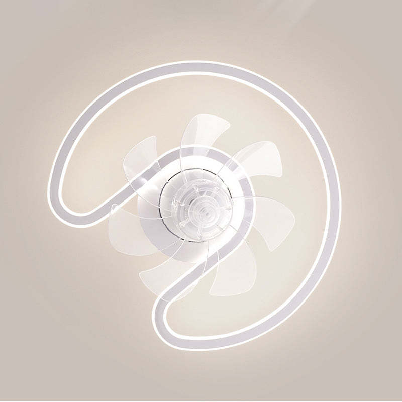 Contemporary Silicone Mount Ceiling Fan Light