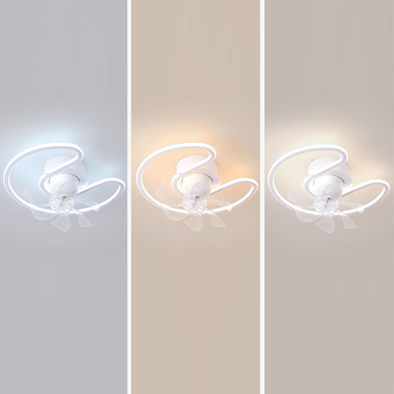 Contemporary Silicone Mount Ceiling Fan Light