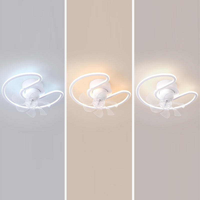 Contemporary Silicone Mount Ceiling Fan Light