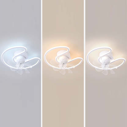 Contemporary Silicone Mount Ceiling Fan Light