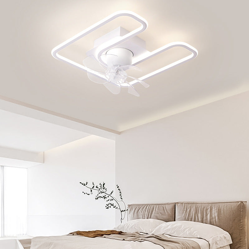 Contemporary Silicone Mount Ceiling Fan Light