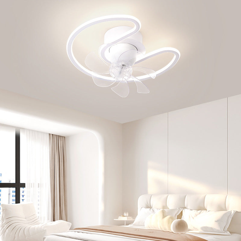 Contemporary Silicone Mount Ceiling Fan Light