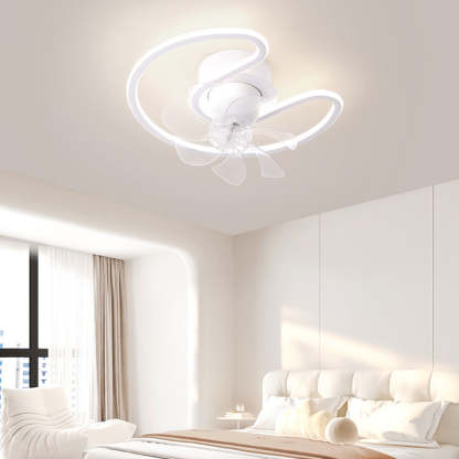 Contemporary Silicone Mount Ceiling Fan Light