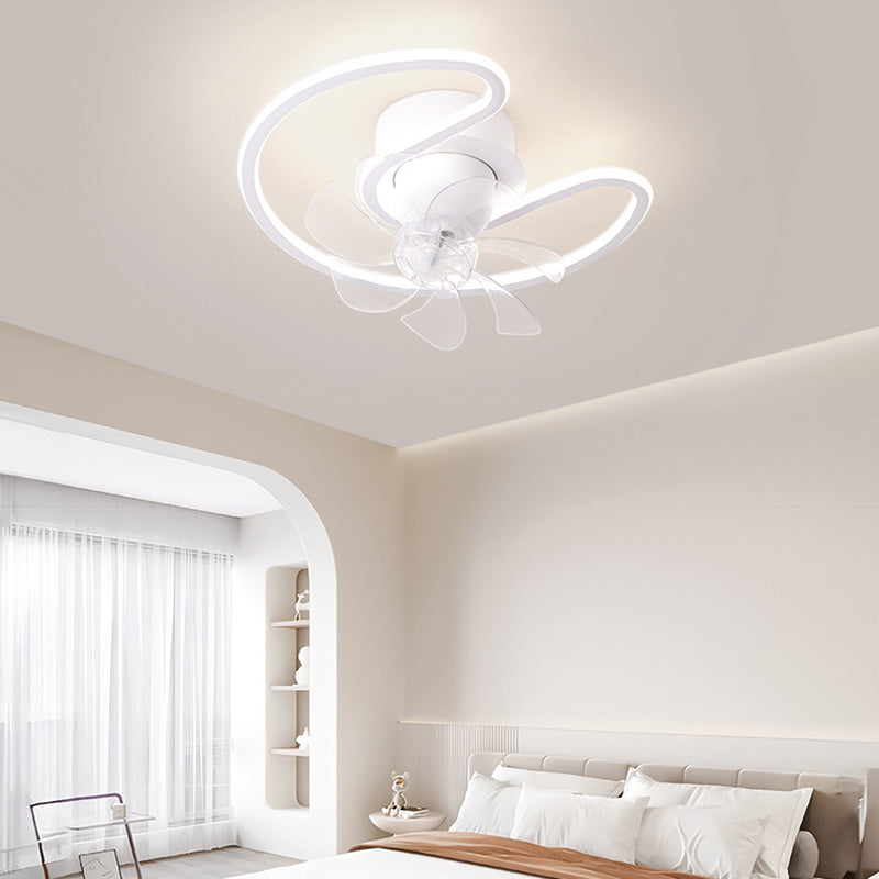 Creative silicone ceiling fans in acrylic — 220V-240V (UK/AU