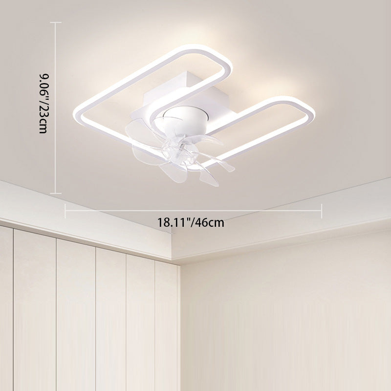Contemporary Silicone Mount Ceiling Fan Light