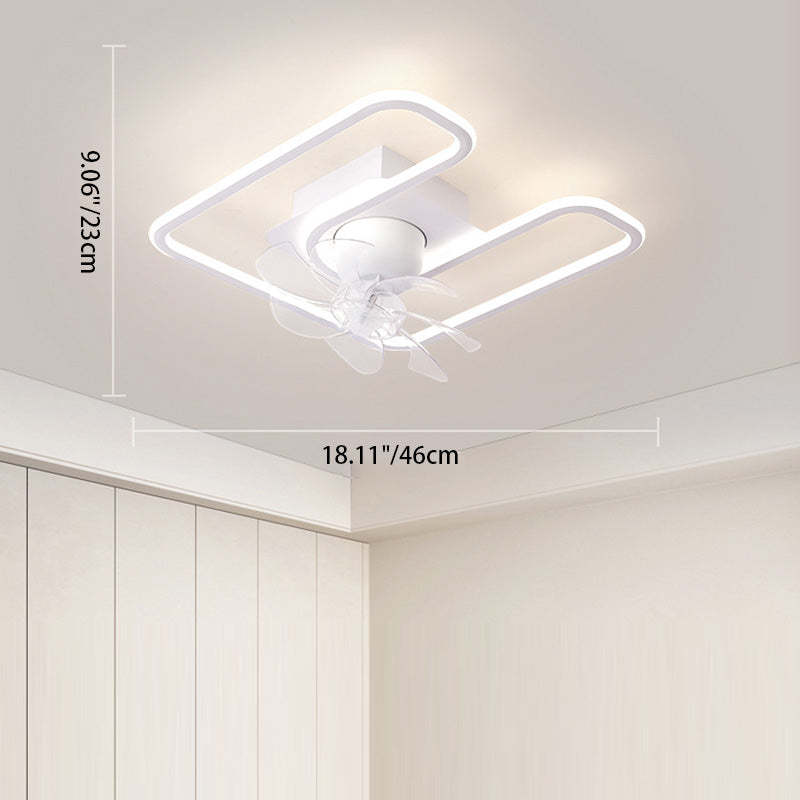 Contemporary Silicone Mount Ceiling Fan Light