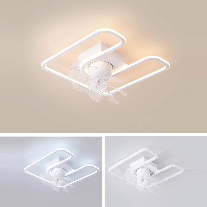 Contemporary Silicone Mount Ceiling Fan Light