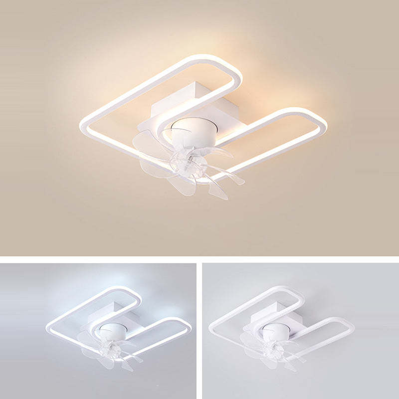 Contemporary Silicone Mount Ceiling Fan Light