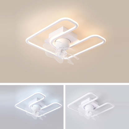 Contemporary Silicone Mount Ceiling Fan Light