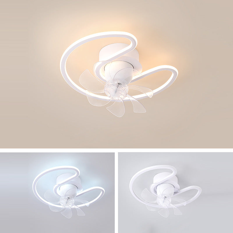 Contemporary Silicone Mount Ceiling Fan Light