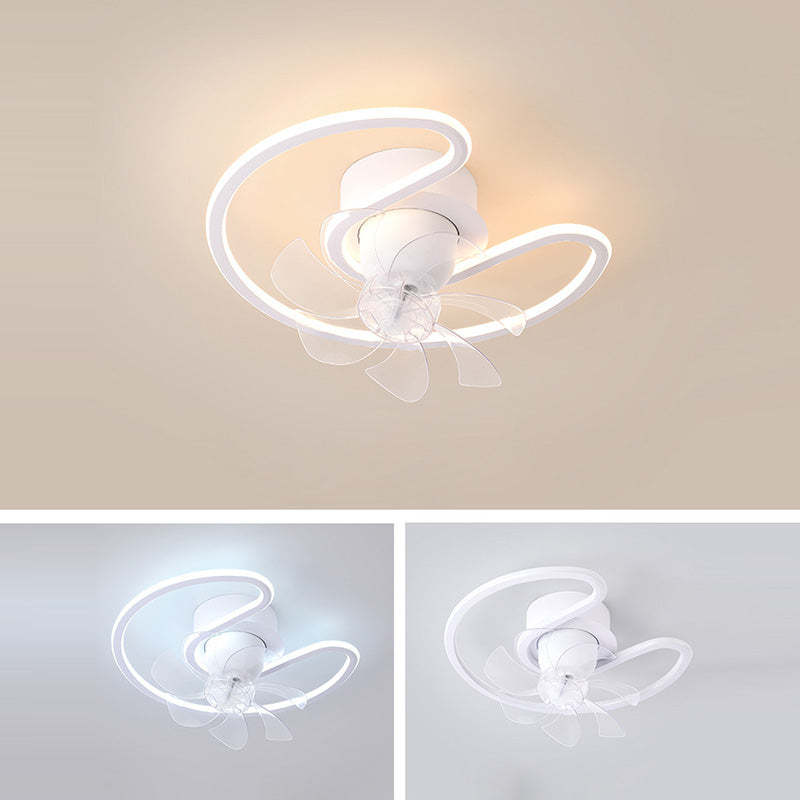 Contemporary Silicone Mount Ceiling Fan Light