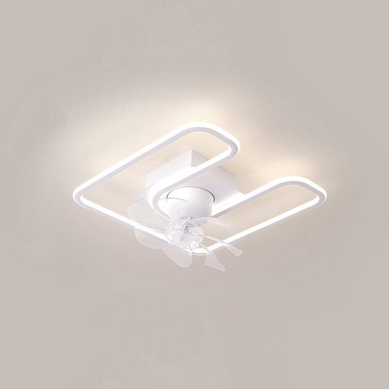 Contemporary Silicone Mount Ceiling Fan Light