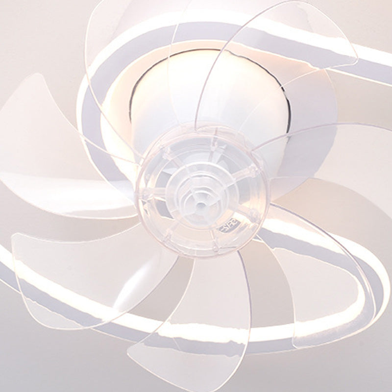Contemporary Silicone Mount Ceiling Fan Light