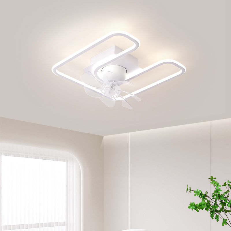 Contemporary Silicone Mount Ceiling Fan Light