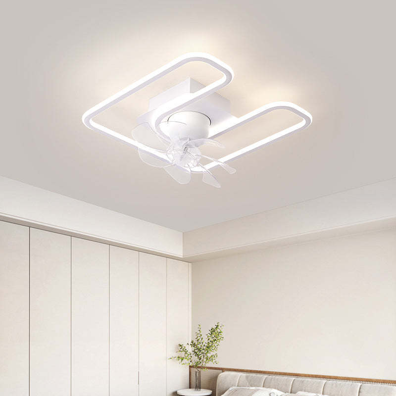Contemporary Silicone Mount Ceiling Fan Light