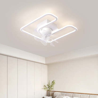 Contemporary Silicone Mount Ceiling Fan Light