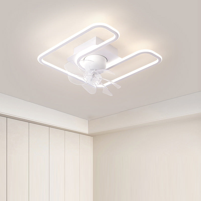 Contemporary Silicone Mount Ceiling Fan Light