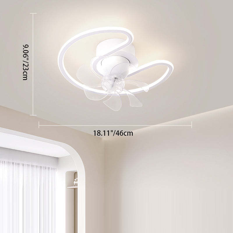 Contemporary Silicone Mount Ceiling Fan Light