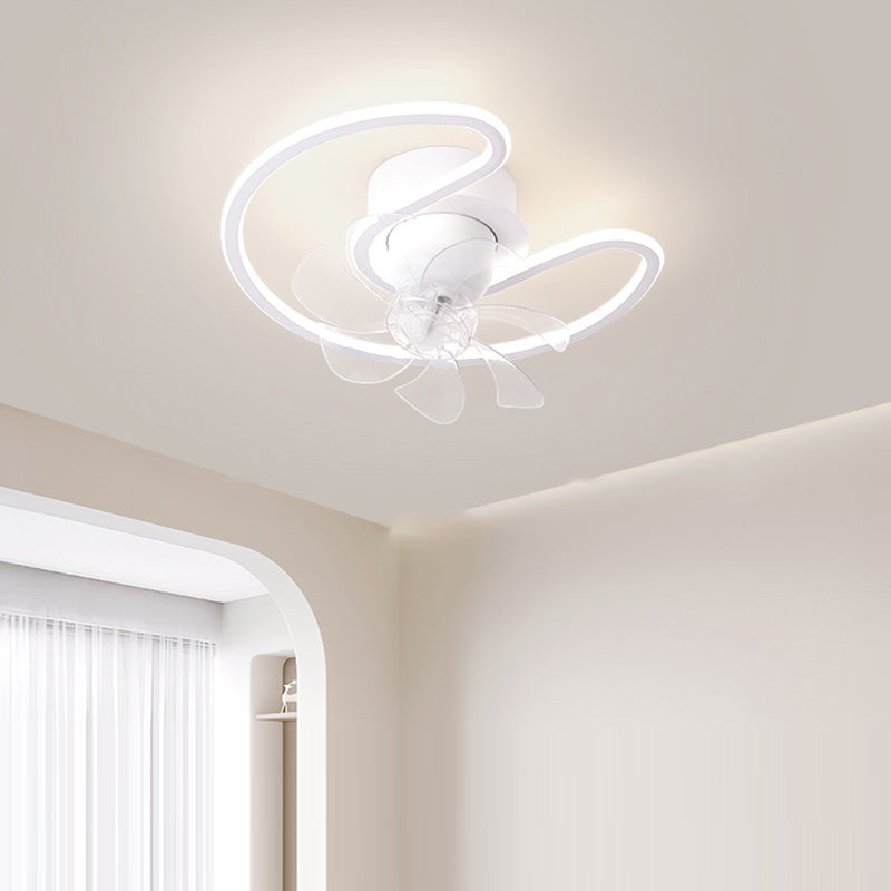Contemporary Silicone Mount Ceiling Fan Light