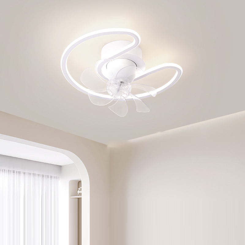 Contemporary Silicone Mount Ceiling Fan Light