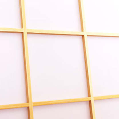 Japanese Square Lattice Acrylic Iron Wood LED Flush Light