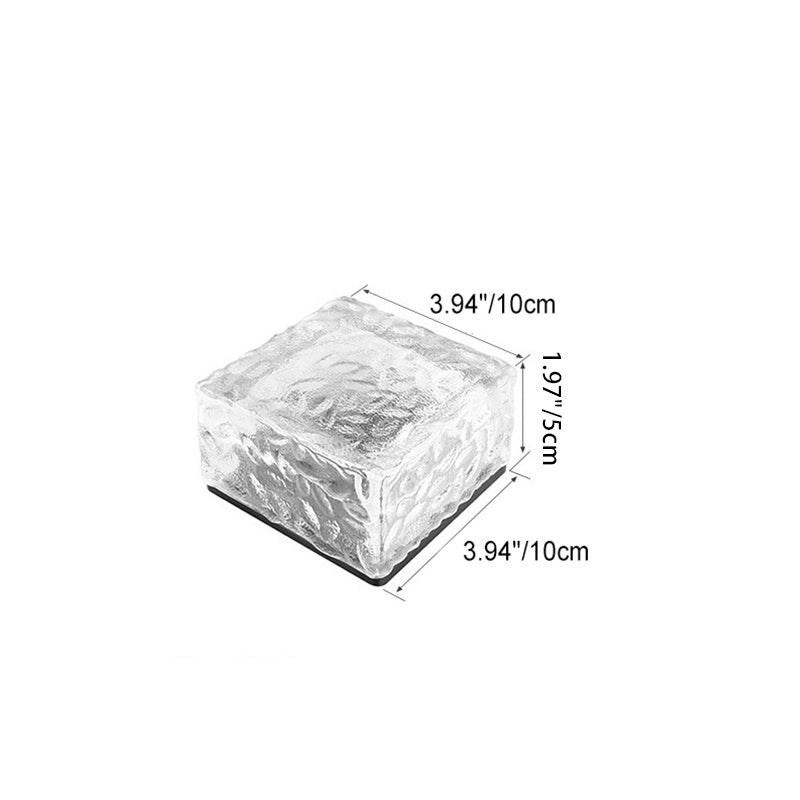 Minimalist Solar Clear Ice Landscape Light — White Light (5000K) - Large / 2V