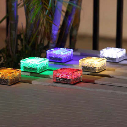 Minimalist Solar Clear Ice Landscape Light