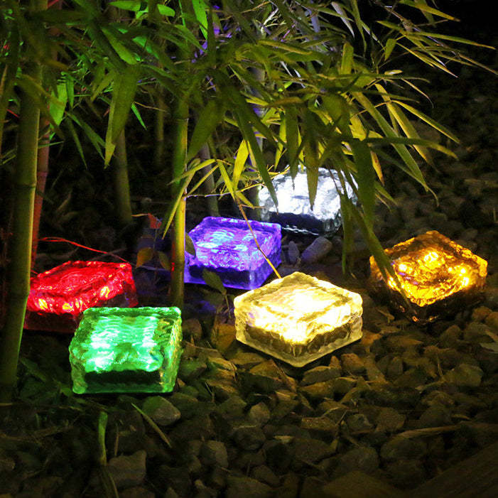 Minimalist Solar Clear Ice Landscape Light