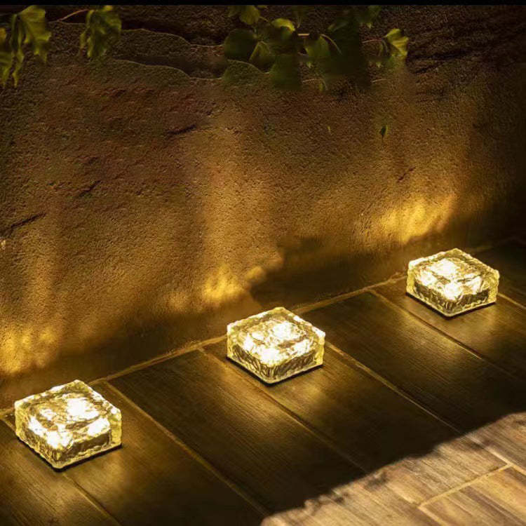 Lighom clear ice glass landscape lighting for garden