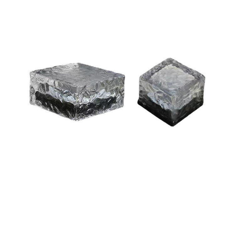 Minimalist Solar Clear Ice Landscape Light