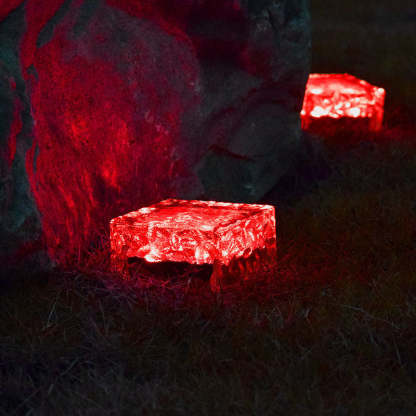 Minimalist Solar Clear Ice Landscape Light