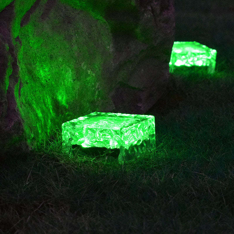 Minimalist Solar Clear Ice Landscape Light