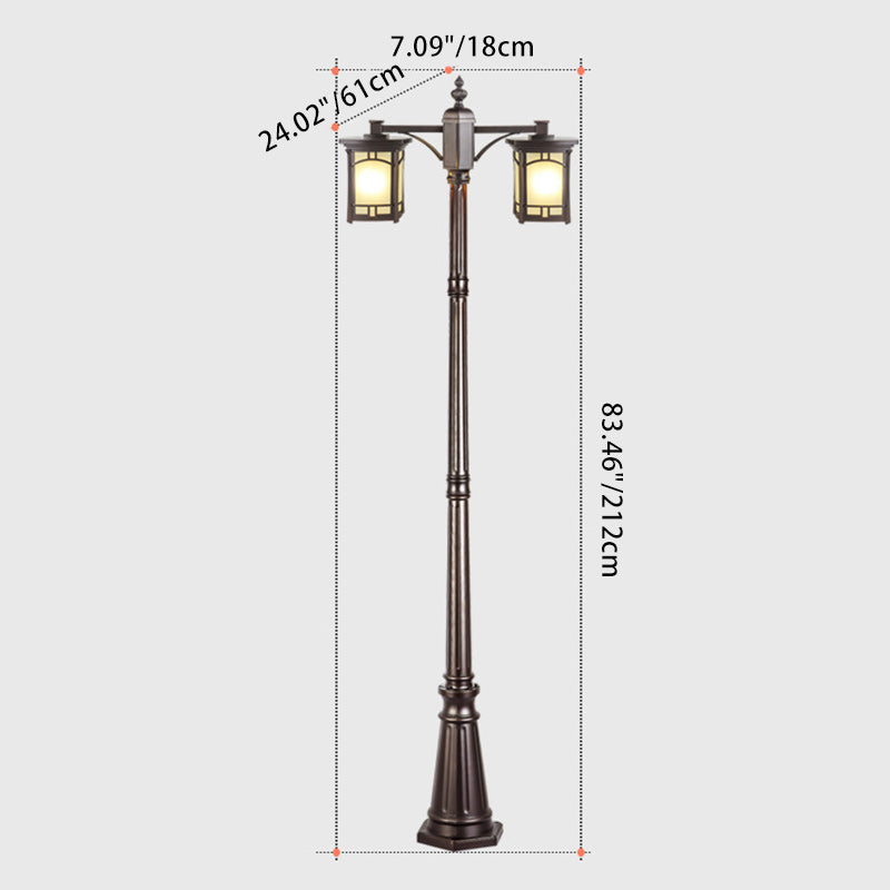 Minimalist Column Frosted Aluminum Post — B - Frosted Glass / 220V-240V For UK/AU