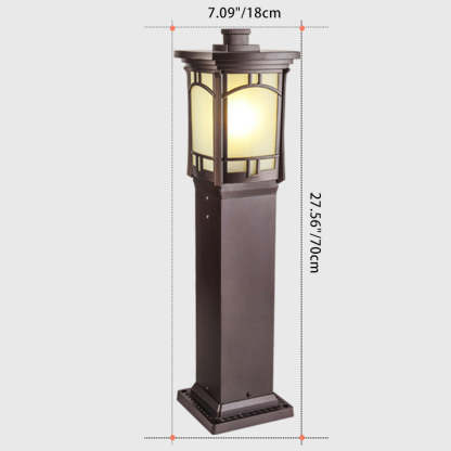 Minimalist Column Frosted Aluminum Post — B - Frosted Glass / 110V-120V For US/CA