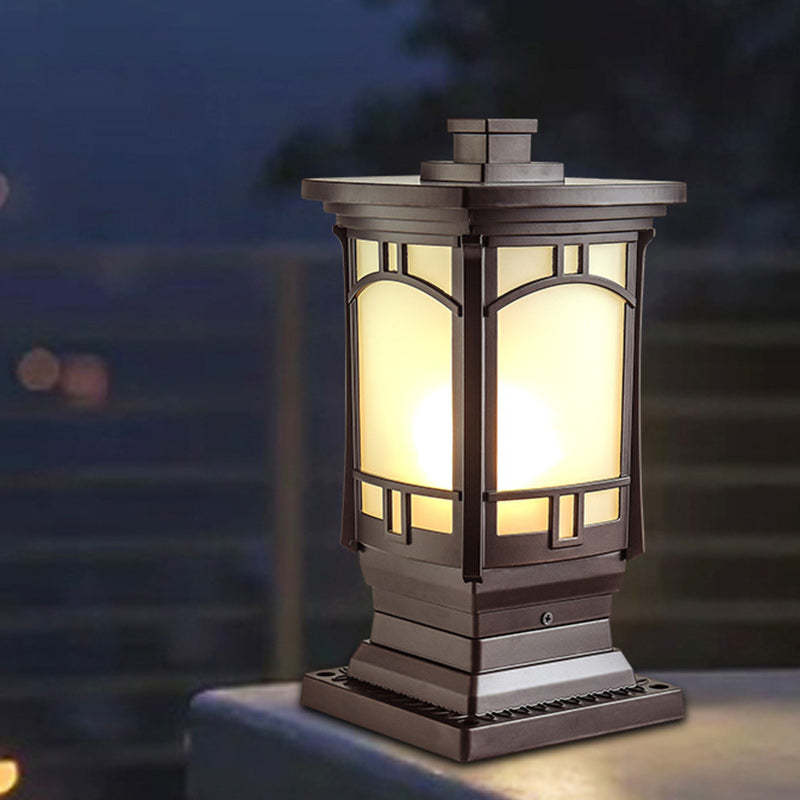 Minimalist Column Frosted Aluminum Post — A - Frosted Glass / 110V-120V For US/CA