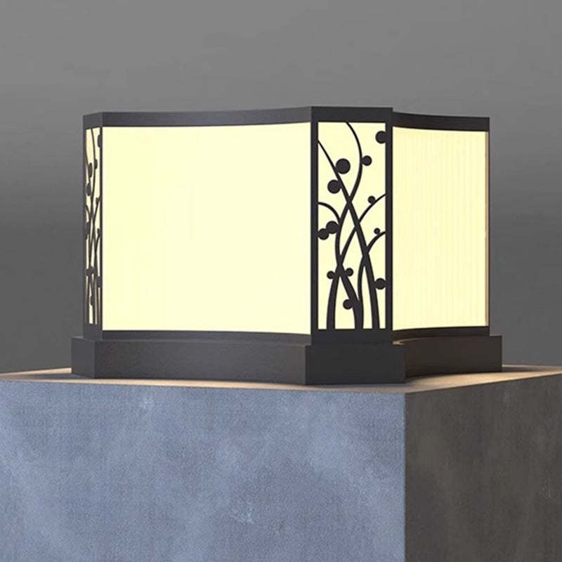 Minimalist Quadrangle Flower Solar Stainless Steel Light