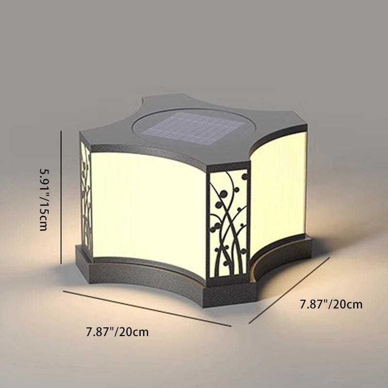 Minimalist Quadrangle Flower Solar Stainless Steel Light — Hardwired / 220V-240V For UK/AU