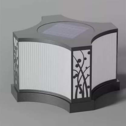 Minimalist Quadrangle Flower Solar Stainless Steel Light