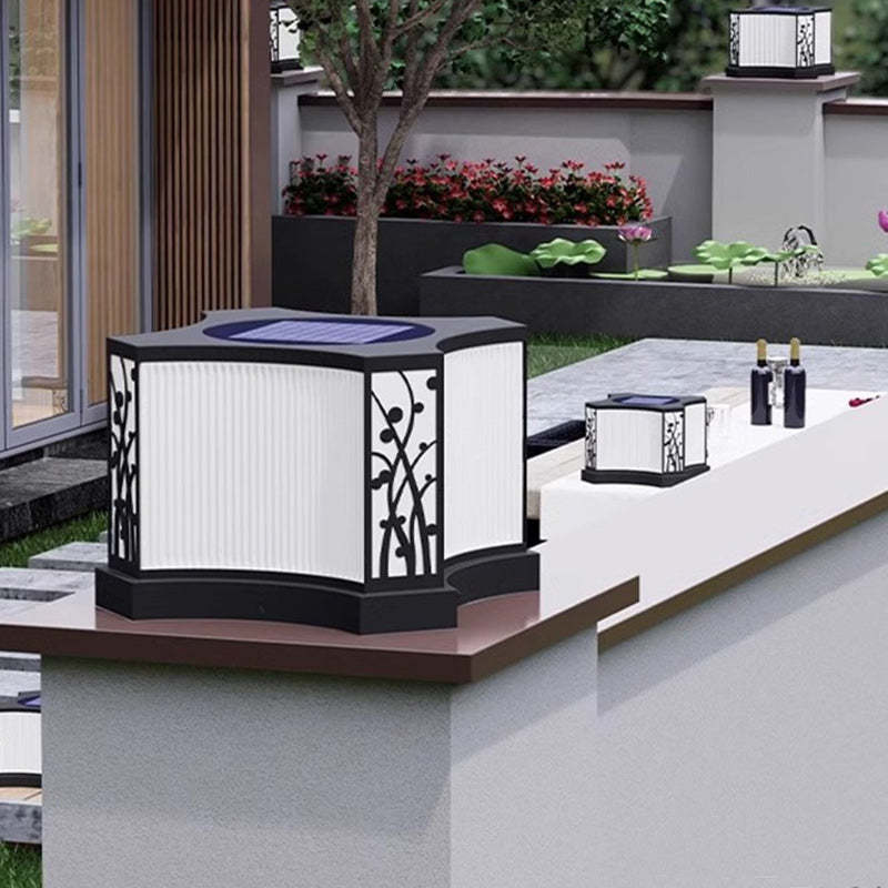 Minimalist Quadrangle Flower Solar Stainless Steel Light — Solar + Hardwired / 220V-240V For UK/AU